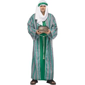 Fun World Men's Wise Men Red Adult Costume, red, STD. Up to 6' / 200 lbs.