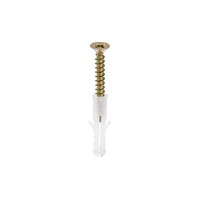 uxcell 4x20mm Plastic Expansion Tube for Drywall with Color Zinc Screws White 50pcs