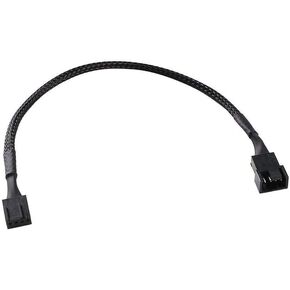 Easycargo 30cm Case Fan Extension Cable, PWM Fan Cable Extension, 3 pin 4 pin Case Fan Power Extension (1-Pack)