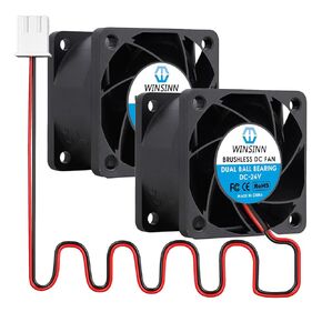 WINSINN DC 40mm Fan 24V 4028 Dual Ball Bearing Brushless Cooling 40x28mm 2PIN (Pack of 2Pcs)