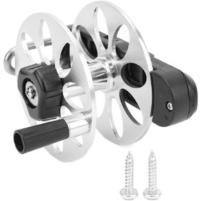 Spearfishing Reel, Fishing Wire Reel Aluminum Alloy Speargun Reel with Tightening Knob Foldable Handle