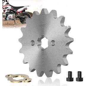 RUTU 420 17T 17mm Countershaft Engine Sprocket Drive Gear - 17T Front Bike Sprocket With Retainer Plate Sets - Parts for 50, 70, 90, 110, 125cc Dirt Pit & Mini Bikes, ATVs, Go Kart