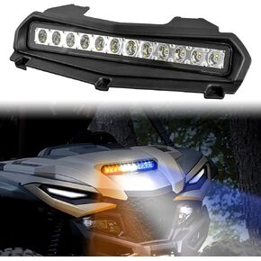 LED Hood Scoop Light for Yamaha RMAX 1000 21-24, Front Auxiliary Strobe Spot Light RGB Blue Amber Lamp for Yamaha Wolverine RMAX2 1000 / RMAX4 1000 2021-2024 Accessories (1PCS)