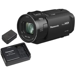 كاميرا فيديو باناسونيك HC-V800 HD - عدسة Leica DICOMAR 24x، مستشعر BSI 1/2.5 بوصة للقطات مذهلة - حزمة تسجيل فيديو متعددة الاستخدامات مع ملحقات (عنصران) in Saudi Arabia