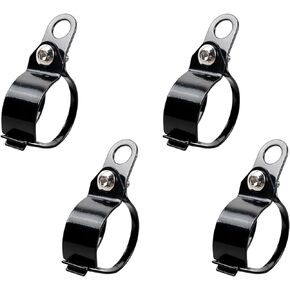 2 Pairs of Sturdy Aluminium Alloy Motorcycle Fork Indicator Brackets - Universal 30-43mm Metal Fork Mounts for Motorcycle Turn Signals.