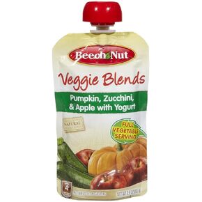 Beech-Nut Stage 4 Purees - Pumpkin Zucchini & Apple with Yogurt - 8 pk