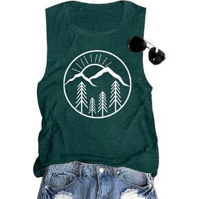 Women Mountain Shirts and So The Adventure Begins Tshirt Summer Sunshine Nature Pine Trees Graphic Tees in Kuwait