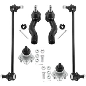 BOXI (Set of 6) Front Sway Bar Links + Outer Tie Rods + Lower Ball Joints Suspension Kit Fit for Toyota RAV4 2001 2002 2003 2004 2005 / Replaces K80296 ES3655 ES3654 K90309
