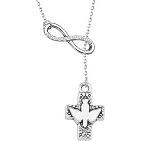 PLITI LITI Holy Spirit Dove Gift Confirmation Sponsor Gift Sponsor Appreciation Gift Cross Dove Necklace For Women