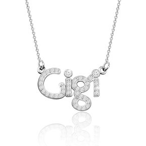 ENSIANTH Gigi Necklace Grandma Jewelry Mother's Day Gift Gigi Letter Necklace Nana Mimi Gigi Gift Family Jewelry
