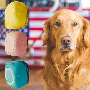 New 2024 Pet grooming Bath Brush, Scrubber Shampoo Dispenser, Shower Brush for Washing Short and Long Hair Dogs and Cats Pet Bath Massage Brush (Blue)