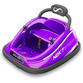 SereneLife 12V Electric Bumper Car for Kids – Remote Control Option, 360° Spin, LED Lights, Safety Belt, Kids Toddler Baby Bumper Car 3-8 Years