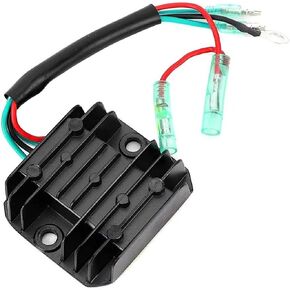 Voltage Regulator Rectifier Fit for Yamaha Outboard 1990-2006 4 Stroke 9.9 15HP Regulator Rectifier 6G8-81960-A1, Black