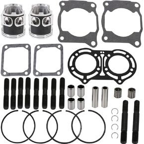 KIPA Piston Gasket Top End Gasket Kit For Yamaha Banshee 350 YFZ350 Standard Bore 64mm 1987-2006 With Piston pin ring bearing