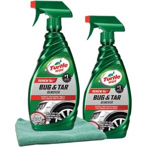 Turtle Wax Bug & Tar Remover (16 oz.) Bundle with Microfiber Cloth (3 Items)
