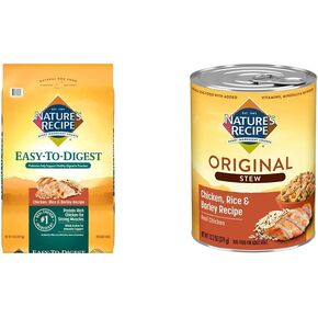 Nature’s Recipe Easy-to-Digest Chicken, Barley & Brown Rice Recipe Dry Dog Food, 24 lb. Bag