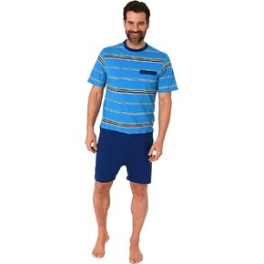 NORMANN CARE Men's Alzheimer's Clothing Jumpsuit Nursing Pyjama Short Sleeve Zipper at Back and Leg