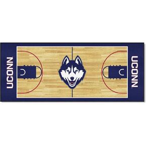 FANMATS 8258 UConn Huskies Basketball Court Runner Rug - 30in. x 72in. | Sports Fan Area Rug