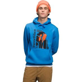 THE NORTH FACE Men's Jumbo Half Dome Hoodie, Optic Blue/Shady Blue Abstract Geo Print, Small