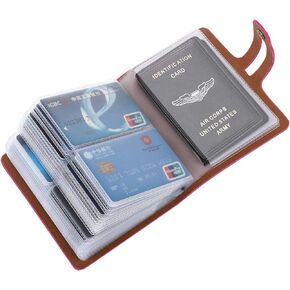 RFID Credit Card Holder Come with Driver's License Holder, Leather Business Card Organizer and Credit Card Protector for Prevent Business Card or Credit Card from Being Lost or Damaged (Black)