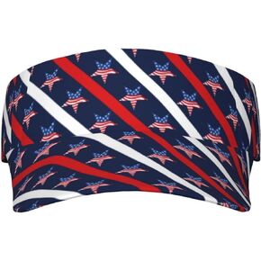 Sunscreen Visor Hats for Women & Men,American Flag Star Sunscreen Visor Cap Sport Empty Top Baseball Sun Cap,Tennis Visor