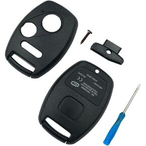 Replacement Key Fob Cover Case fits for 2006 2007 2008 2009 2010 2011 Honda Accord Civic CRV Pilot Ridgeline Odyssey Keyless Entry Remote Key Fob Shell 2+1 Button (1 Black)