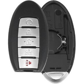 X AUTOHAUX KR5S180144014 Car Key Fob Shell 5 Button Remote Control Key Case Shell Keyless Entry Housing Replacement for Nissan Altima Maxima 2013-2018