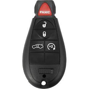 X AUTOHAUX Replacement Keyless Entry Remote Car Key Fob M3N5WY783X 433Mhz for Dodge Challenger 2008-2014 5 Buttons with Door Key IYZ-C01C