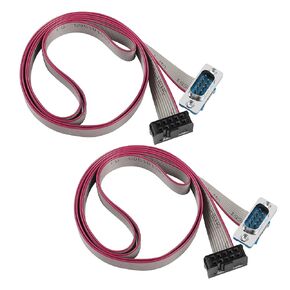 PNGKNYOCN DB9 to 10-Pin IDC Serial Cable,RS232 Serial Male to 10 Pin Motherboard Header Flat Ribbon Cable（1m）
