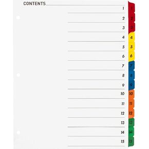 BSN21904 - Business Source Table of Content Quick Index Dividers