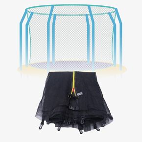 Trampoline Net Replacement, Safety Net Enclosure for 6-16 FT with 6 or 8 or 12 Poles, Breathable, Tear-Resistant, Weather-Resistant (Net Only)