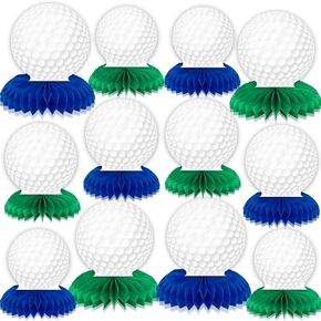 12 Pcs Golf Honeycomb Centerpieces Golf Party Decorations Sports Party Decor Golf Table Toppers Golf Birthday Party Decoration for Golf Party Favor Sports Birthday Baby Shower Party Supplies
