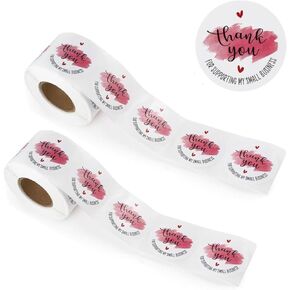 شكرًا لك على دعم ملصقات أعمالي الصغيرة مقاس 2 بوصة، ملصقات شكرًا لك على التغليف، ملصق شكرًا لك على الأعمال الصغيرة بتصميم ألوان مائية، 500 لفة مقاومة للماء in Kuwait