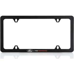 Ford Performance UV Printed Black Plastic Thin Rim License Plate Frame Holder 4 Hole