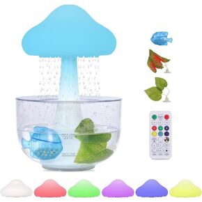 ناشر الروائح العلاجية من سحابة المطر، مرطب سحابي للمطر، تصميم قنديل البحر السحابي مع قاعدة شفافة، 7 ألوان خفيفة وإيقاف تلقائي لغرفة النوم والمكتب للاسترخاء وصوت قطرة الماء in Kuwait