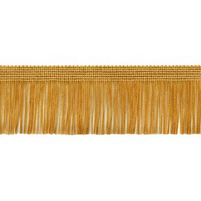 2" (5cm) long Solid Chainette Fringe Trim (Style# CF02), Antique Gold #C4 (Dark Yellow Gold) 11 Yards (33 ft/10m)