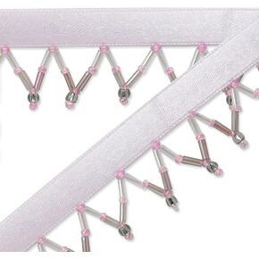 Trims by the Yard Lucy Beaded Fringe inch Width x 18 inches Length Trim, Lavender