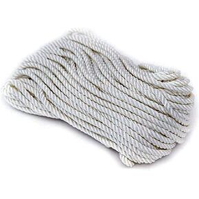 1/4 in. x 100 ft. Twisted Nylon Rope for Boat Anchor Marine Dock Towing Lifting Applications, Rot Wet Dry Abrasion, Corrosion Resistant, 124 lb. (56.2 kg) Working Load Limit