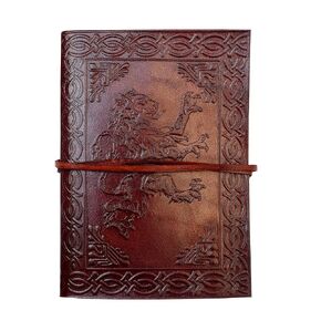 Celtic Lion Leather Journal notebooks Embossed Book Vintage Witches Fantasy Spell Women Dream Shadow Incredible Travel Writing Bound Classic journals Diary for Work 7x5 inch