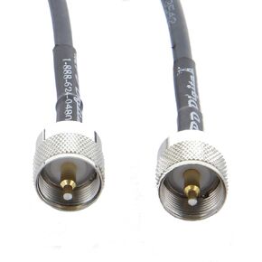 MPD Digital I RG8X Coax Cable I UHF PL259 Male to UHF PL259 Male Connector I 50 Omh I RF, CB & AIS Mini-8, Jumper I Made in The USA I Black, 1