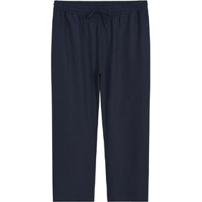Weintee Women's Plus Size Petite Linen Pants with Pockets