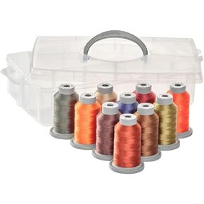 The Fall Collection - Glide Polyester Thread No 40-10 Vibrant Colors for Quilting, Sewing, and Embroidery - 1,100yds Spools - Trilobal Versatile Sewing Thread Kit for Craft Enthusiasts