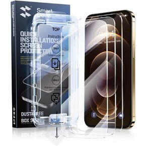 SmartDevil 3 Pack Screen Protector for iPhone 12 Pro Max (6.7 Inch) Tempered Glass, HD Clear Film, Easy Installation, Dust-Free & Bubble-Free