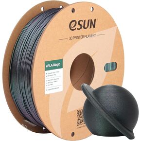 eSUN Magic PLA Filament 1.75mm, Dual Color Dark Night Starlight Twinkling PLA 3D Printer Filament, 1KG (2.2 LBS) Spool 3D Printing Color Change Filament for 3D Printers, Dark Twinkling Blue