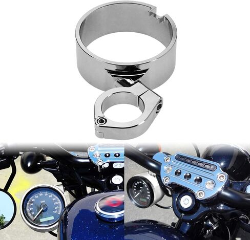 YHMTIVTU دراجة نارية الجانب جبل عداد السرعة نقل تصاعد قوس صالح لل Sportster XL 883 1200 1993-2020 Dyna 1993-2005 كروم in Kuwait