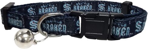 Pets First NHL Seattle Kraken CAT Collar Adjustable Break-Away Collar for Cats with Licensed Team Name & Logo. Cute & Fashionable Hockey Sports Cat Collar with Metal Jingle Bell in Saudi Arabia
