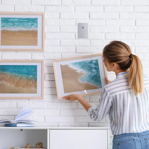 Adhesive Picture Hangers Without Nails Stainless Steel Picture Hanging Hooks Universal Frame Wall Hangers Poster Hooks for Home Wall Decor(10 Pieces) in Saudi Arabia
