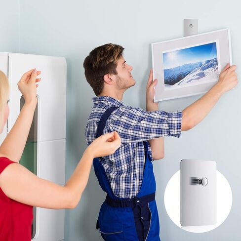 Adhesive Picture Hangers Without Nails Stainless Steel Picture Hanging Hooks Universal Frame Wall Hangers Poster Hooks for Home Wall Decor(10 Pieces) in Saudi Arabia