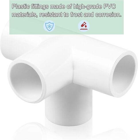 KEJJNYER 24 حزمة 4 طرق 1/2 بوصة أنابيب تركيبات PVC، وصلات أنابيب PVC شديدة التحمل لبناء الأثاث PVC، أنابيب سقيفة الدفيئة، وصلة أنابيب PVC in Saudi Arabia