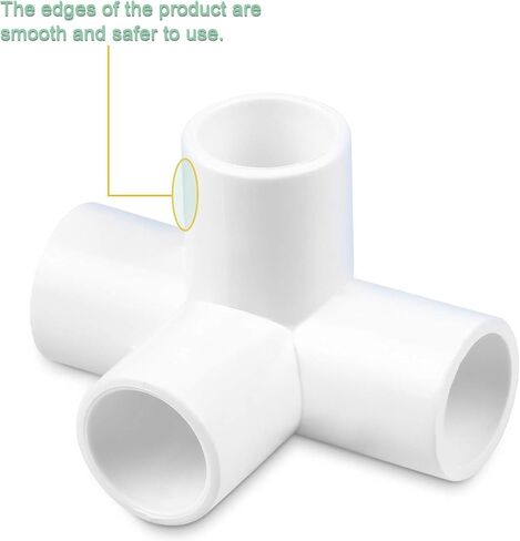 KEJJNYER 24 حزمة 4 طرق 1/2 بوصة أنابيب تركيبات PVC، وصلات أنابيب PVC شديدة التحمل لبناء الأثاث PVC، أنابيب سقيفة الدفيئة، وصلة أنابيب PVC in Saudi Arabia